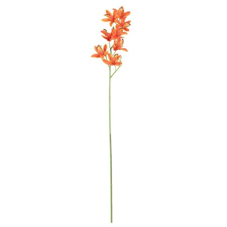 VICKERMAN 32 in. Orange Orchid Stem FA188901